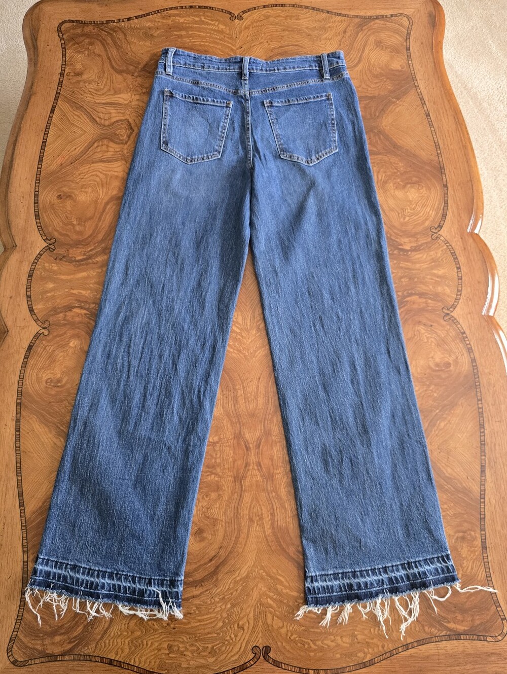 Royalty For Me High Rise Wide Leg Raw Hem Jeans Womens size 8 - Picture 2 of 5